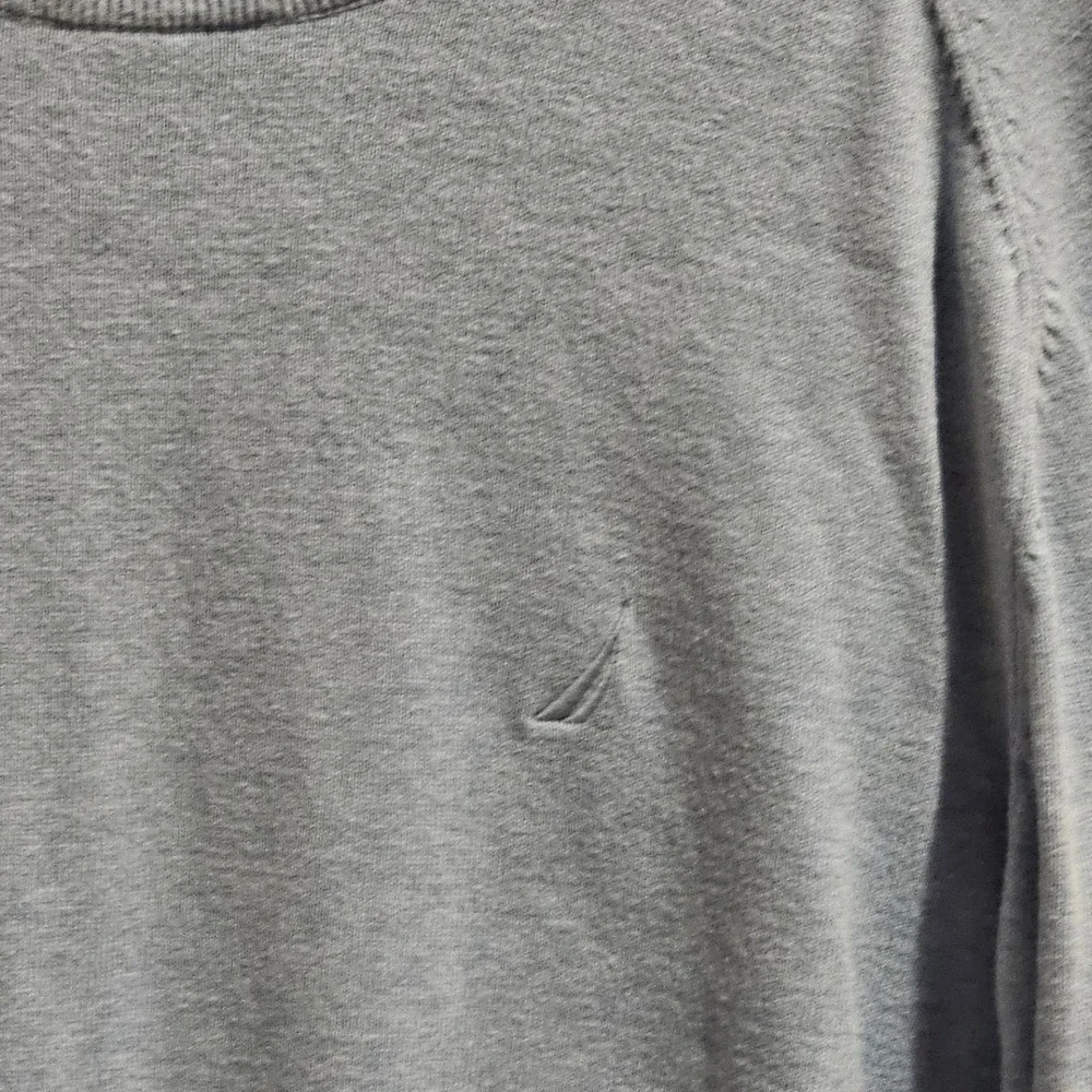 Nautica Mens XL‎ Crew Neck Sweater Light Blue Long Sleeve Cotton Pullover